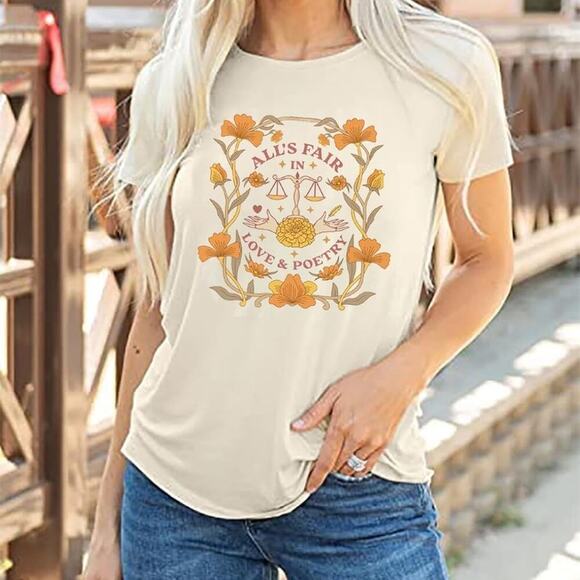 Concert Shirt New Album Tshirt MusicTees All's Fair in Love & Poetry Tops L - Picture 3 of 4